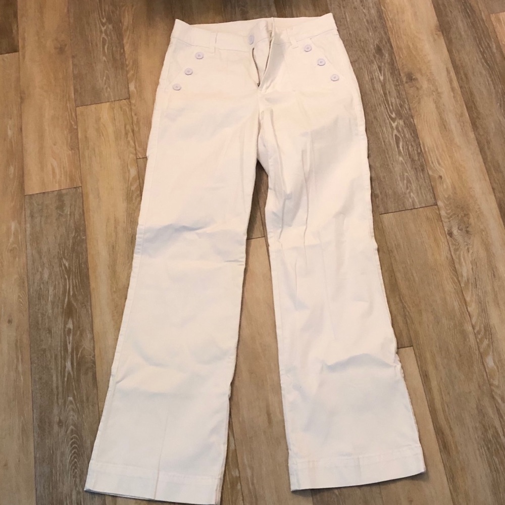CAbi White mariner pant size 6